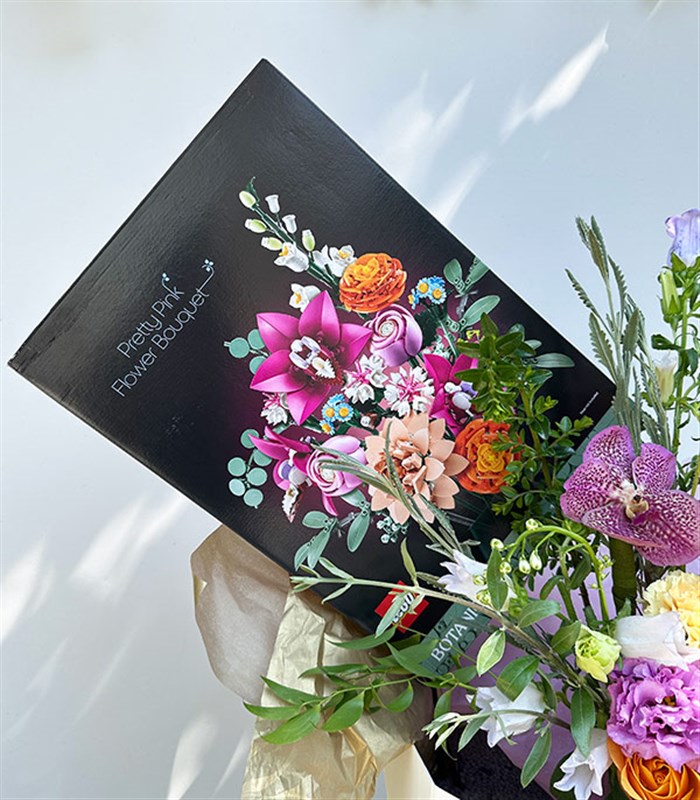 LEGO Pretty Pink Mocha Mousse Seramik Vazoda Aranjman Hediye Seti