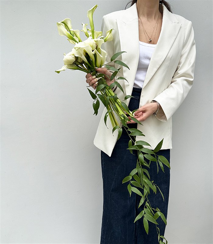 Beyaz Şakayık Gala Gelin Buketi