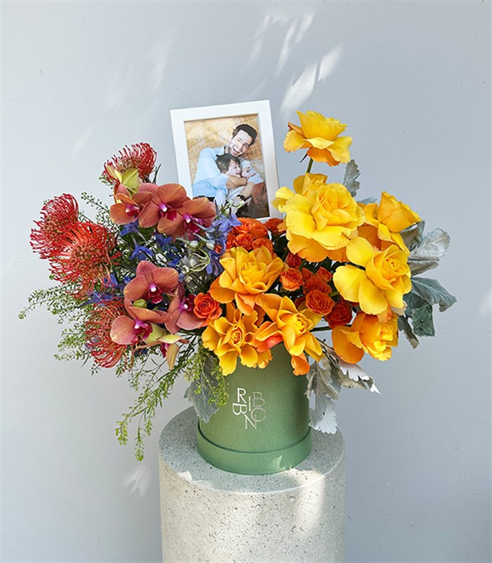 Personalized Photo Frame Fathers Day Flower Box