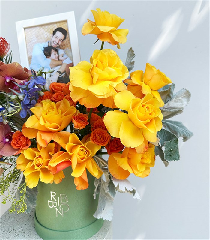 Personalized Photo Frame Fathers Day Flower Box