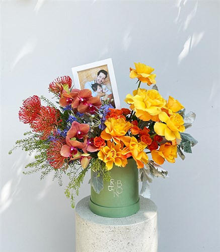 Personalized Photo Frame Fathers Day Flower Box