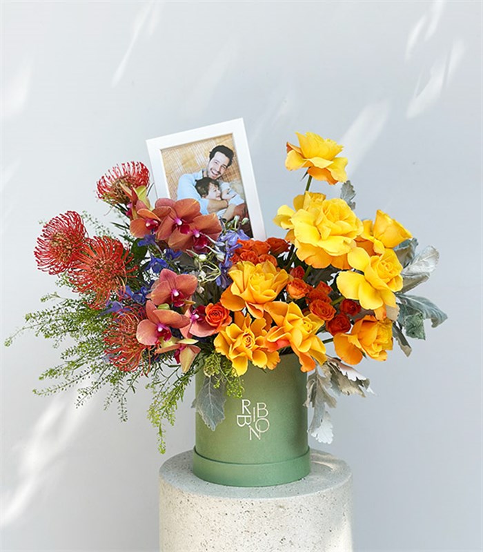 Personalized Photo Frame Fathers Day Flower Box