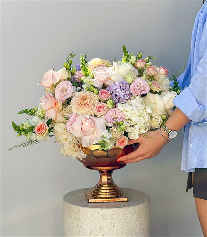 Sogno Amore Pembe Beyaz Deluxe Panoramik Söz Nişan Aranjmanı