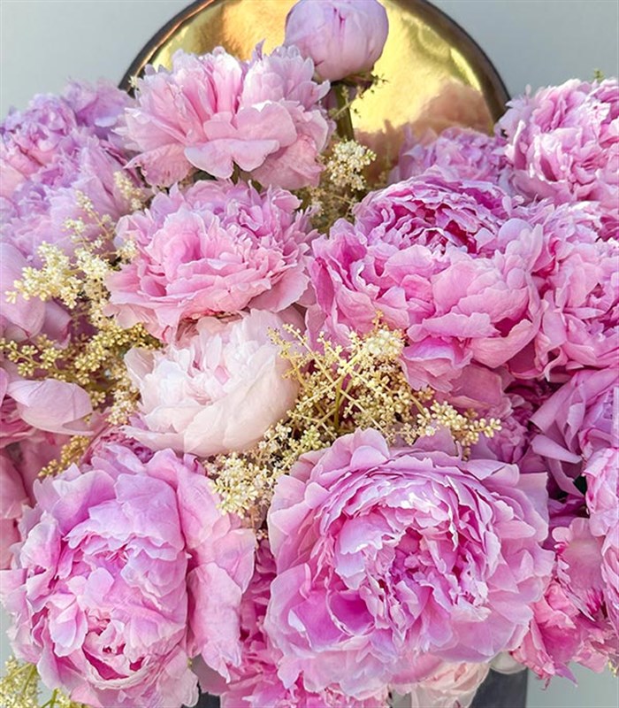 Grand Deluxe Gri Kutuda 30 Pembe Şakayık