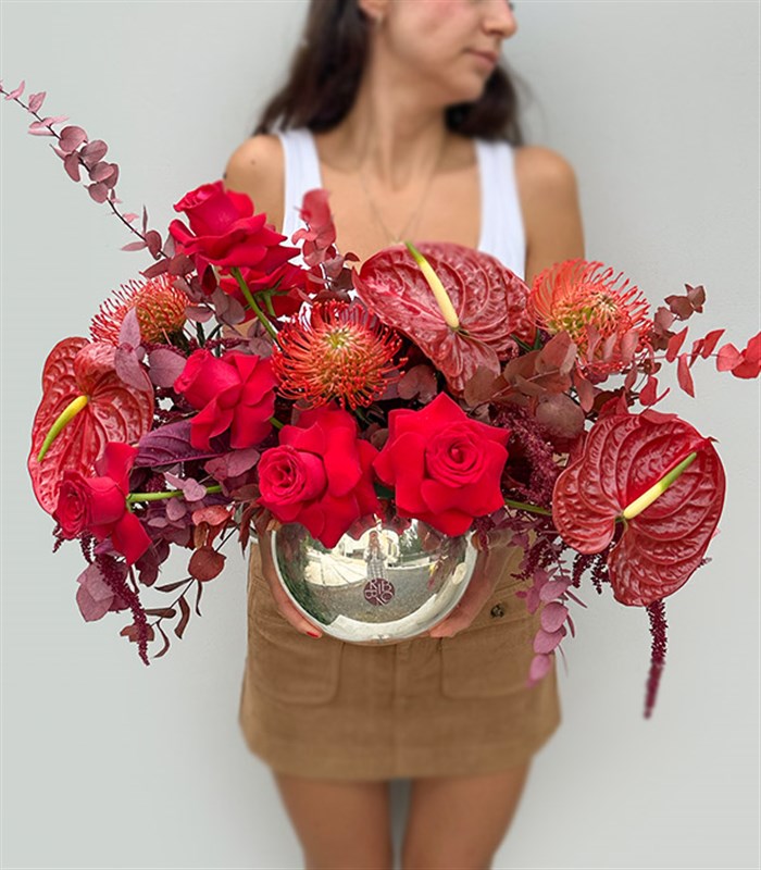 Amour Rouge Lucas Kırmızı Gül Sonbahar Aranjmanı