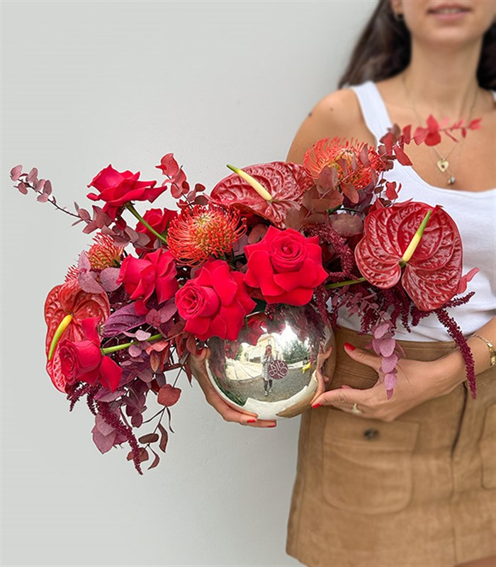 Amour Rouge Lucas Kırmızı Gül Sonbahar Aranjmanı