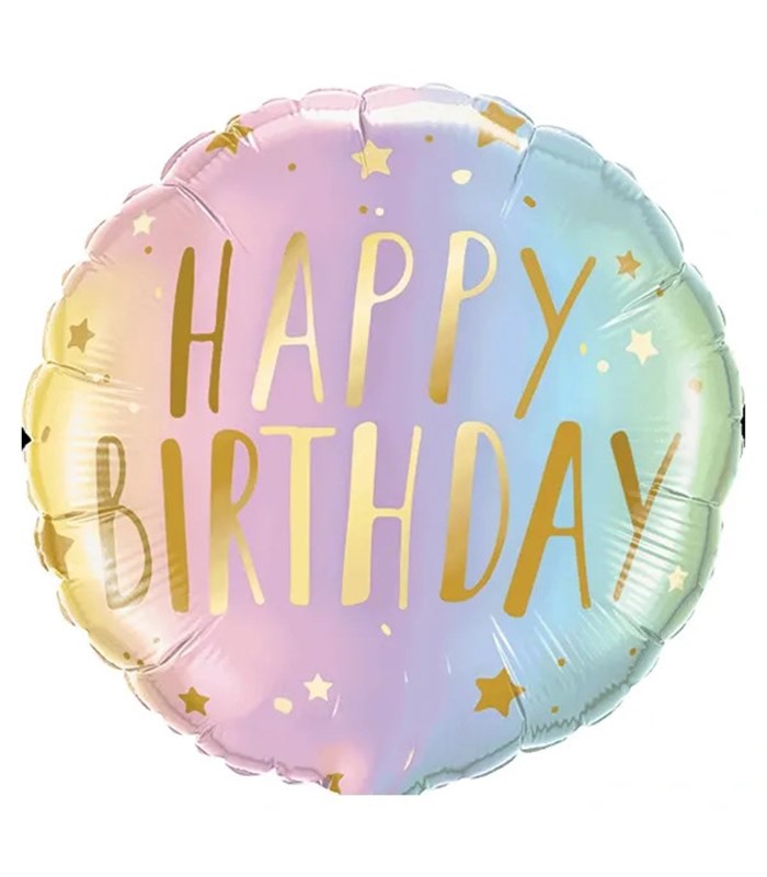 Happy Birthday Pastel Renkli Uçan Balon 45 cm