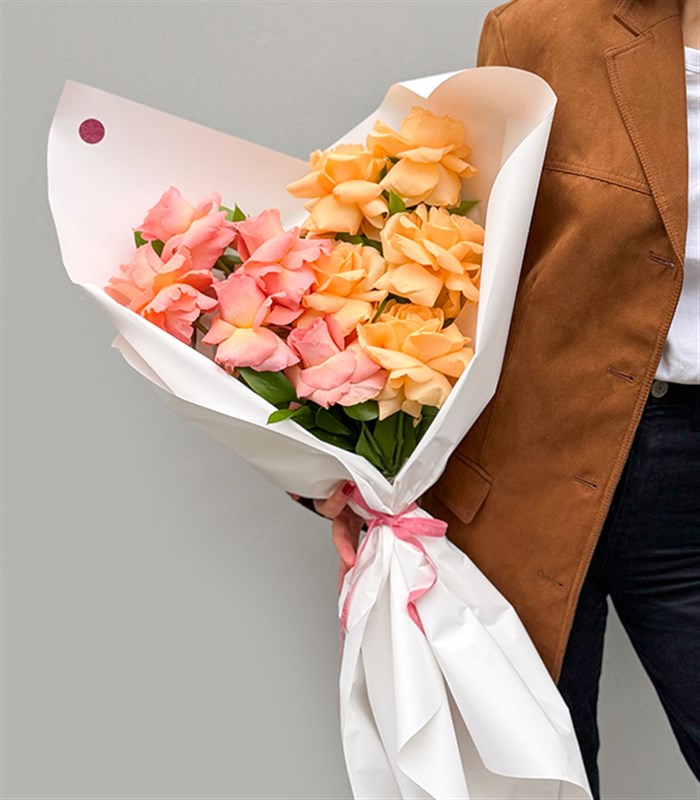 Hug Deluxe Somon Pembe Güller Buketi