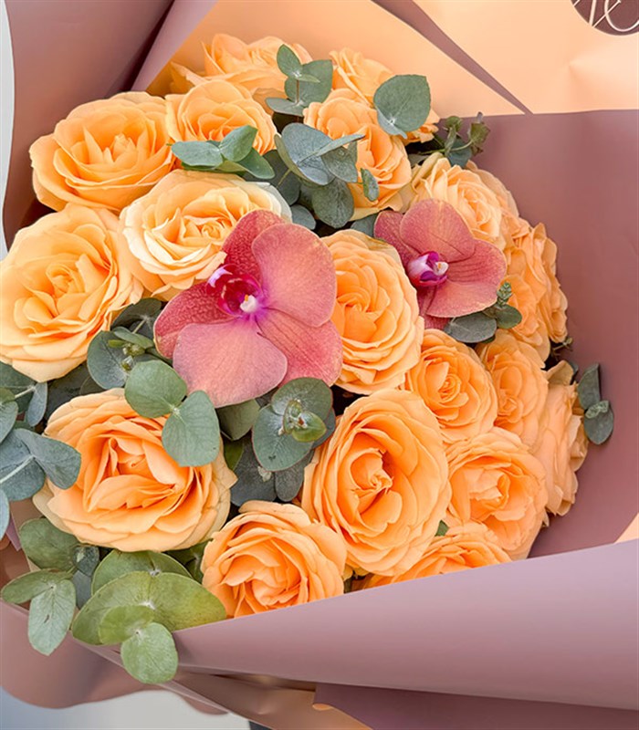 Deluxe 20 Kayısı Gül Buketi