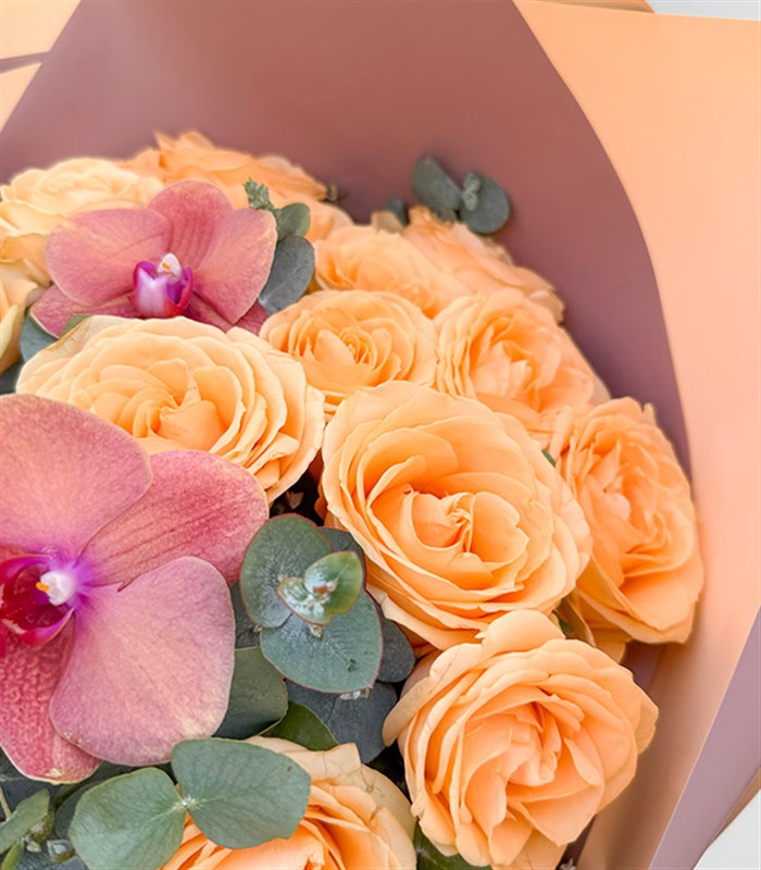 Deluxe 20 Kayısı Gül Buketi