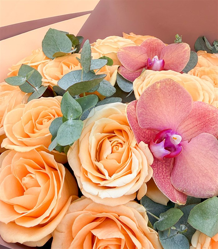 Deluxe 20 Kayısı Gül Buketi