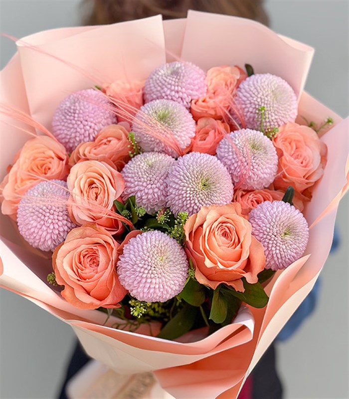 Emberis Somon Gül Pembe Anastasya Buketi