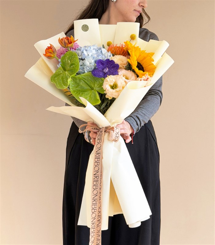 Pop Flora Rengarenk Çiçekler Buketi