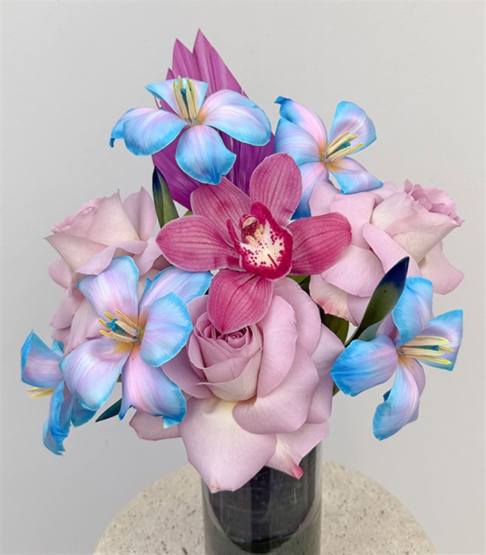 Unicorn Lale Lila Gül Vazo Aranjman