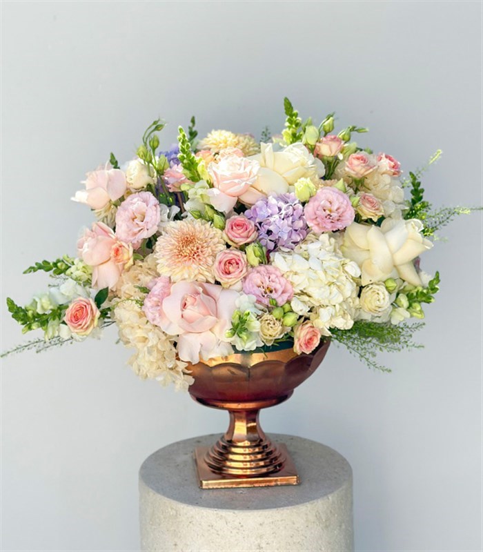 Sogno Amore Pembe Beyaz Deluxe Panoramik Söz Nişan Aranjmanı