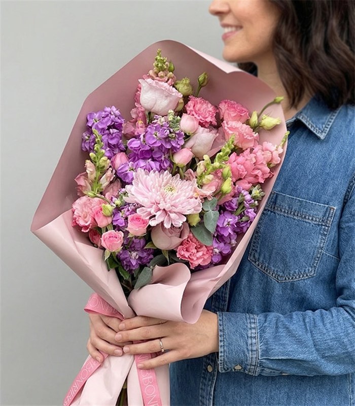 Mini Carla Lila Pembe Buket