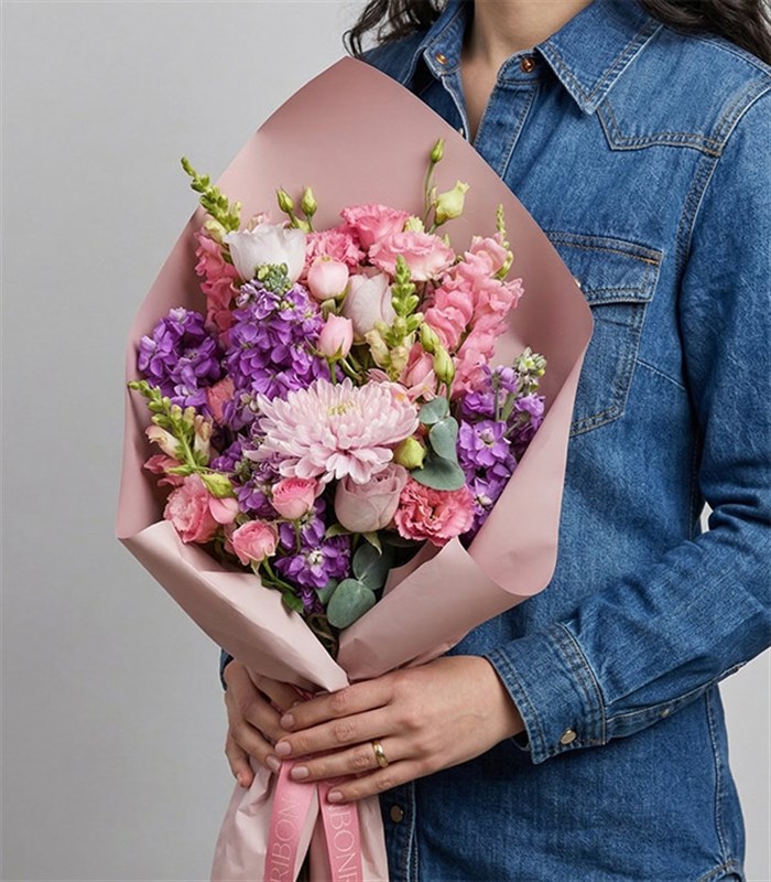 Mini Carla Lila Pembe Buket