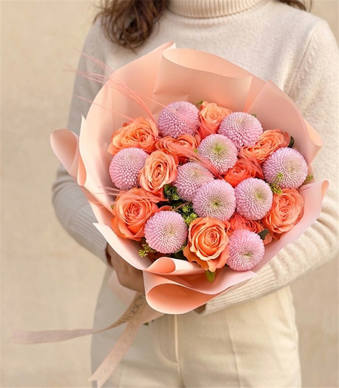 Emberis Somon Gül Pembe Anastasya Buketi