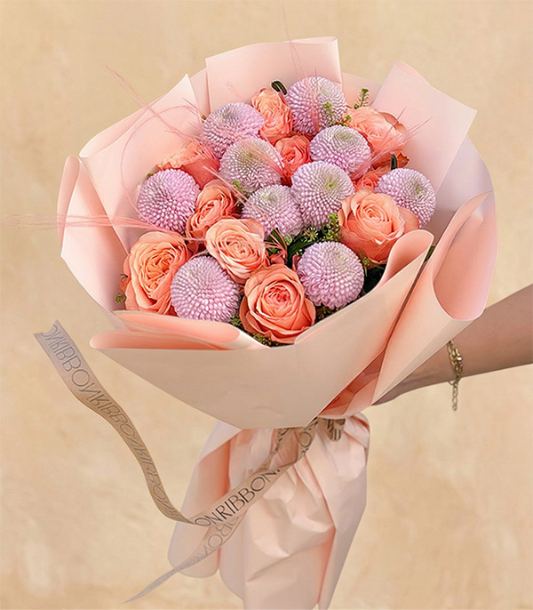 Emberis Somon Gül Pembe Anastasya Buketi