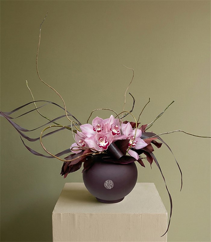Carlotta Seramik Vazoda Pembe Cymbidium Orkide Aranjmanı