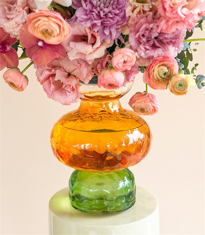 Fairy Wing Cam Vazoda Pembe Gül Antoryum Bahar Çiçekleri