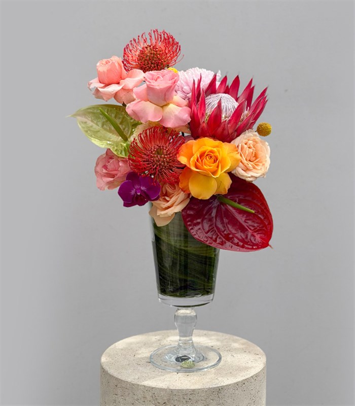 Sunny Spells Queen Protea Anthurium Mothers Day Arrangement