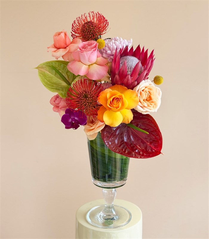 Sunny Spells Queen Protea Anthurium Mothers Day Arrangement