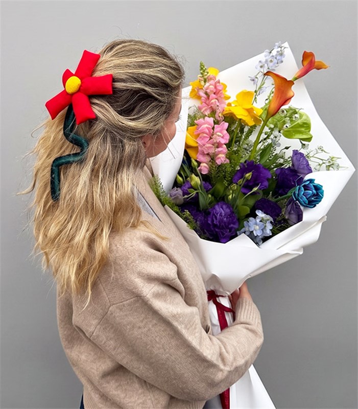 Mom's Crown Colorful Bouquet with Flower Buckle