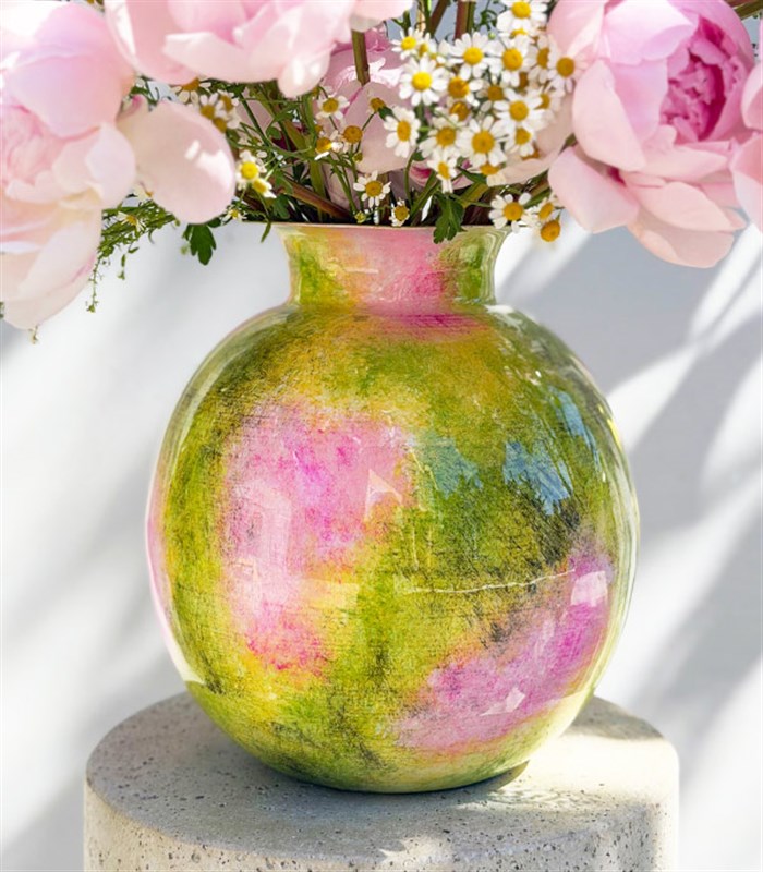 Poplars Pink Effect Limited Edition Pink Peonies in a Vase