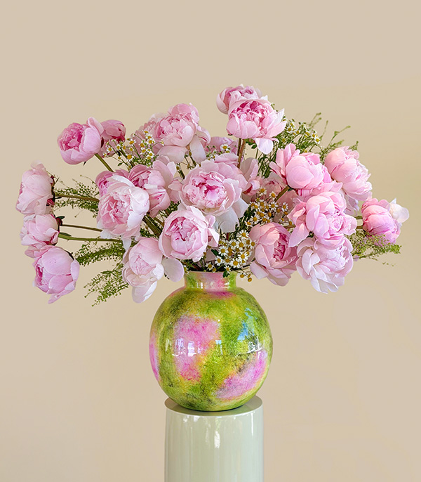 Poplars Pink Effect Limited Edition Vazoda 30 Pembe Şakayık