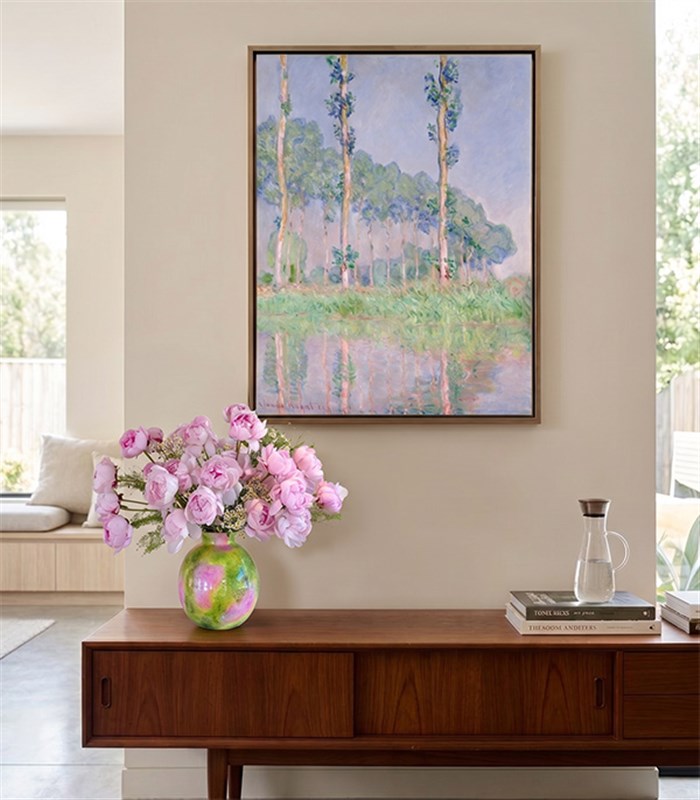 Poplars Pink Effect Limited Edition Pink Peonies in a Vase