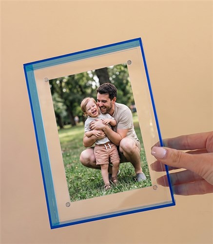 Mavi Pleksi Fotoğraf Çerçevesi