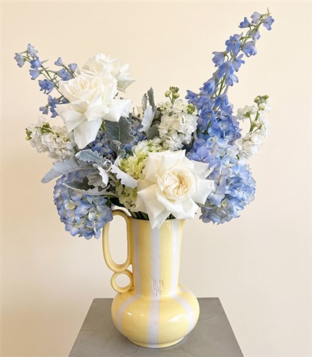 Salty Kiss Handmade Ceramic Pitcher Vase Summer Arrangement