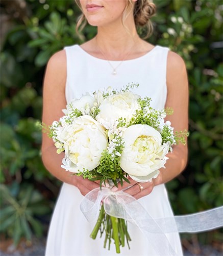 White Peony Tiny Bridal Bouquet