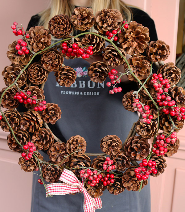 Cone Christmas Door Wreath