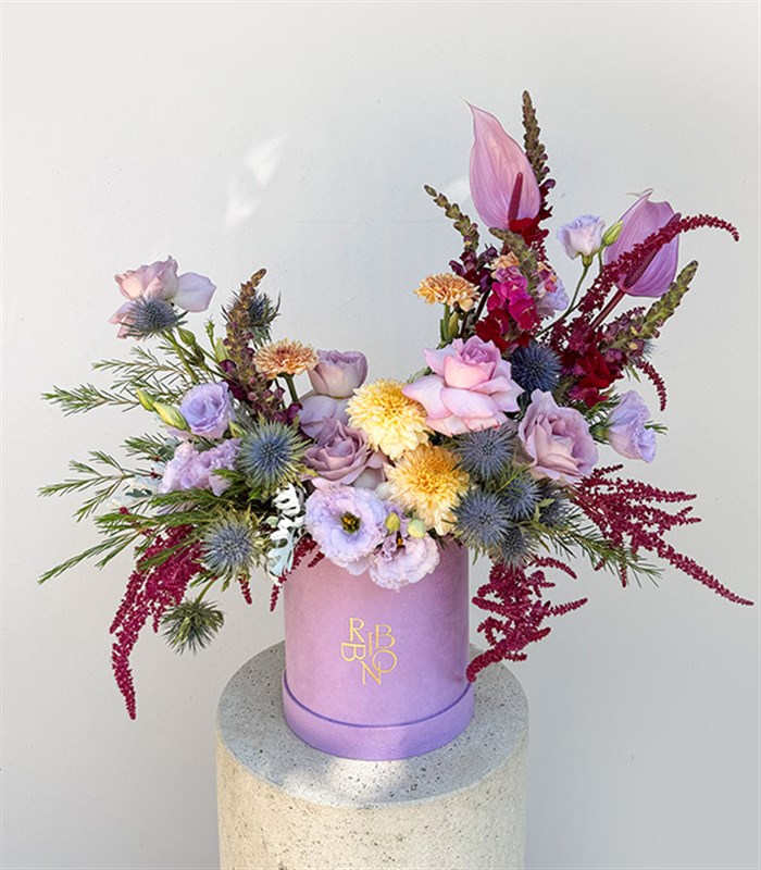 Wild Lavender Lilac Rose Purple Flower Arrangement