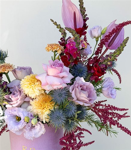 Wild Lavender Lilac Rose Purple Flower Arrangement