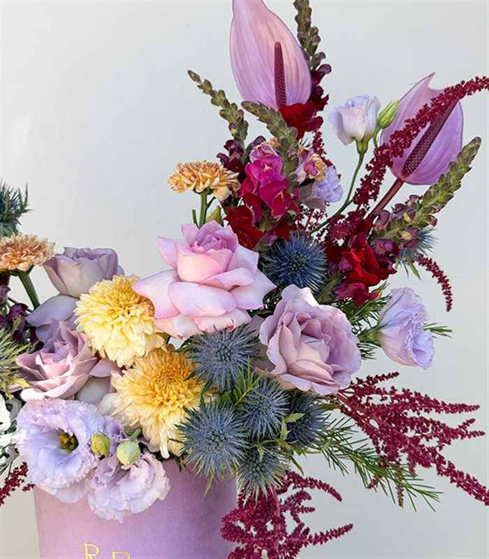 Wild Lavender Lilac Rose Purple Flower Arrangement