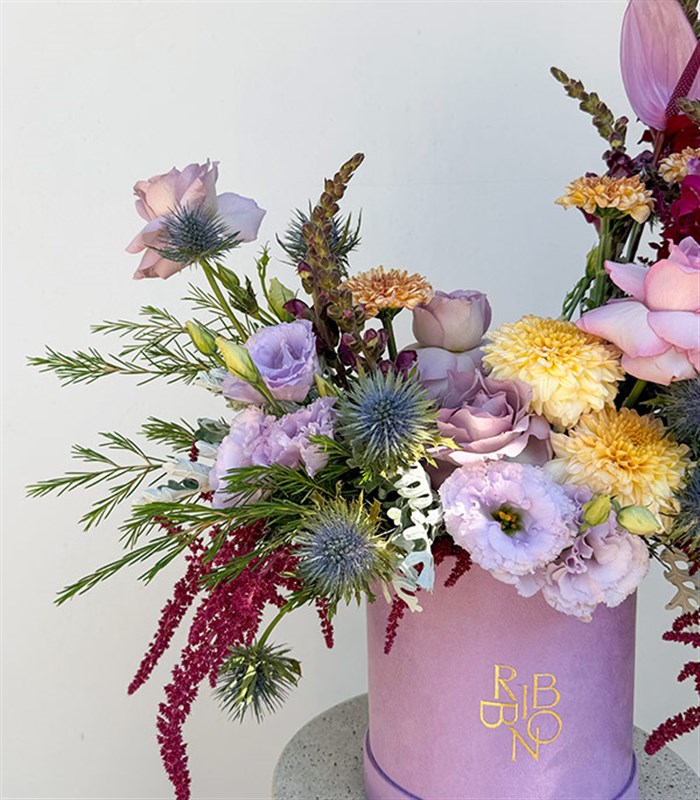 Wild Lavender Lilac Rose Purple Flower Arrangement