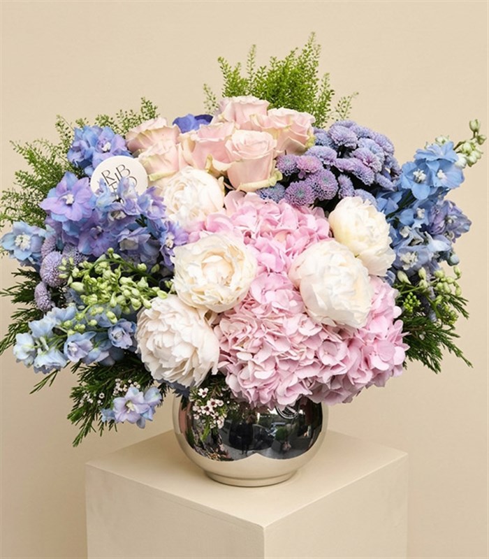 Pastel Tale Grand Deluxe Hydrangea Peony Vase Arrangement