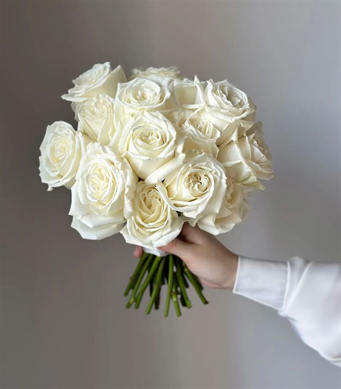 White Rose Bridal Bouquet Boutonniere Bridal Crown Set