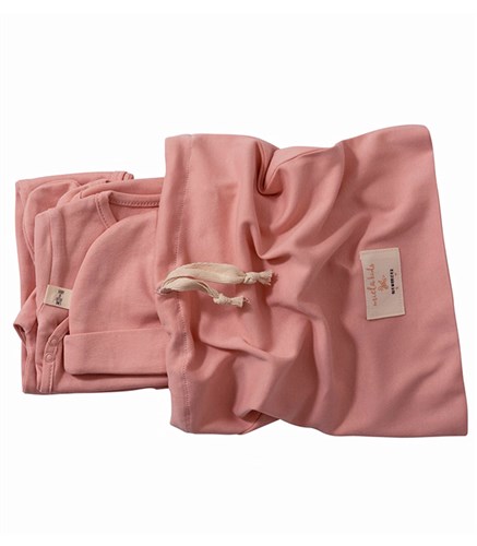 Miela Kids Organik Pamuk 4Lü Pembe Yenidoğan Seti