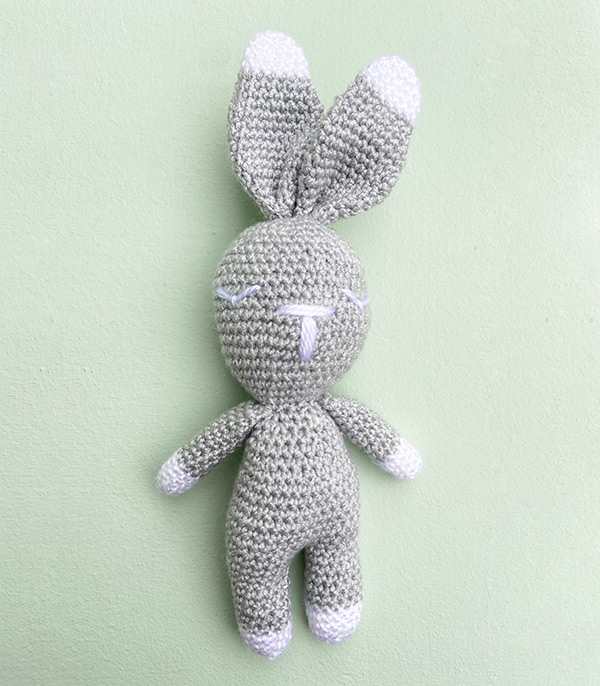 Amigurumi Grey Rabbit Doll