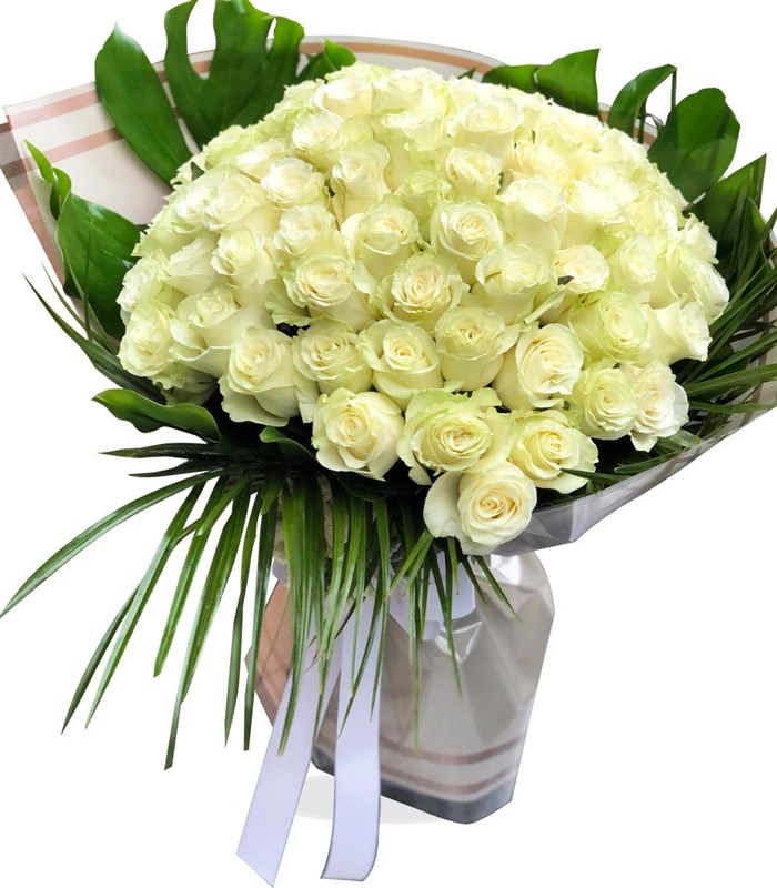 Grand Deluxe 75 Beyaz Güller Buketi