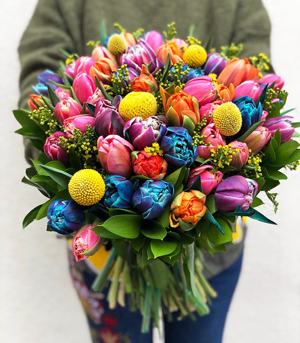 Colorful 60's Tulips Bouquet
