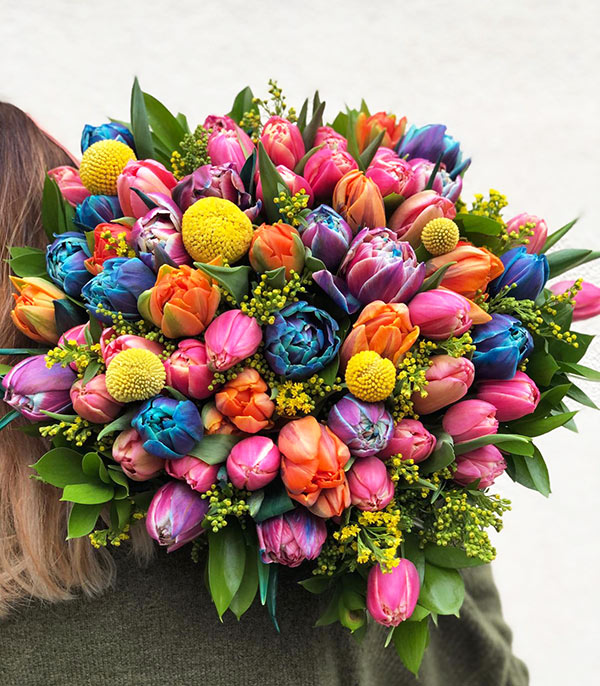 Colorful 60's Tulips Bouquet