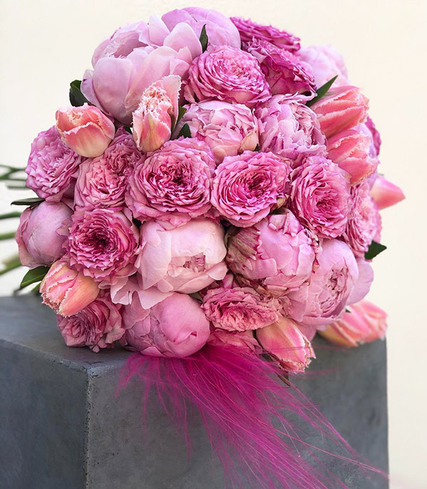 Luxury Engagement Bouquet with Pink Peony