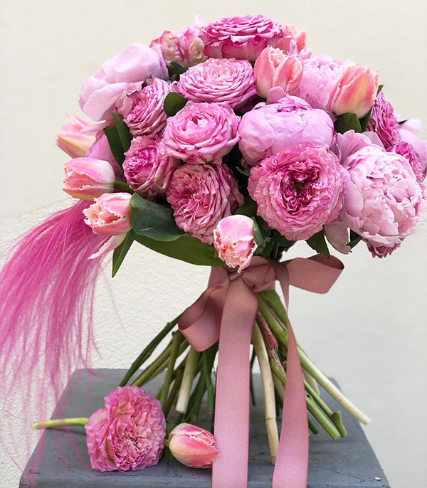 Luxury Engagement Bouquet with Pink Peony