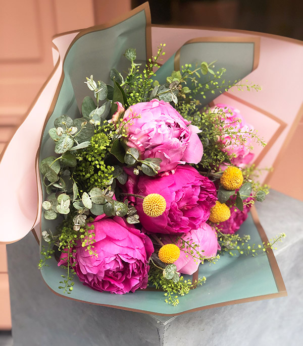 Fuchsia Pink Peony Bouquet
