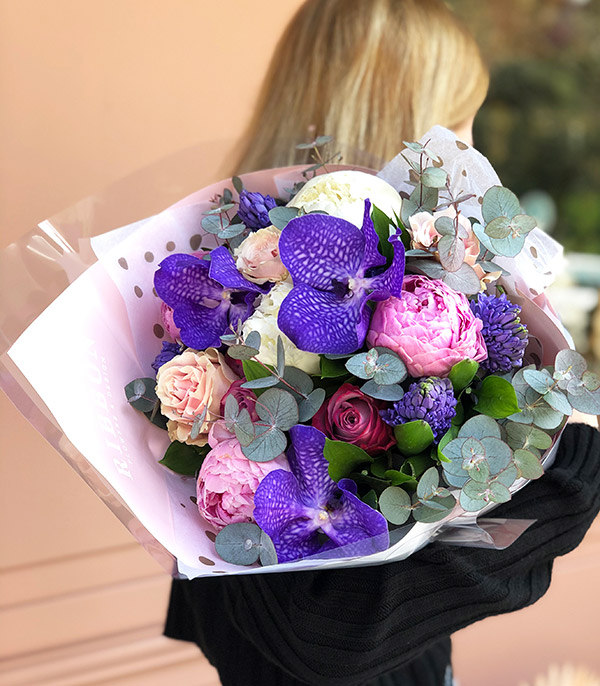 Purple Pink Peony Deluxe Bouquet